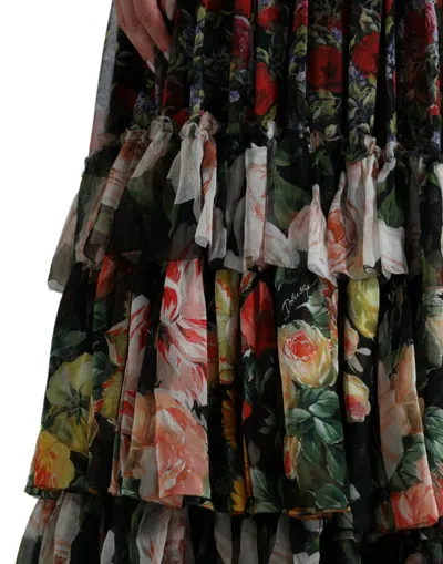 Dolce & Gabbana Vibrant Silk Floral Maxi Women's Dress