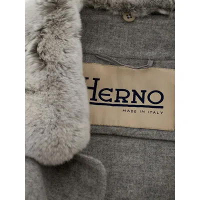 Herno Elegant Gray Wool Jacket For Timeless Women's Style