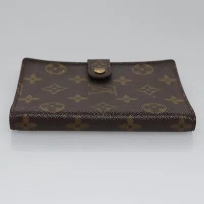 Pre-owned Louis Vuitton Couverture Agenda Fonctionnel Pm Brown Canvas Wallet  ()