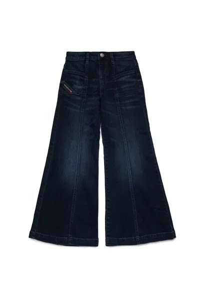 Diesel Jeans Flare Blu-nero Sfumato In Blue