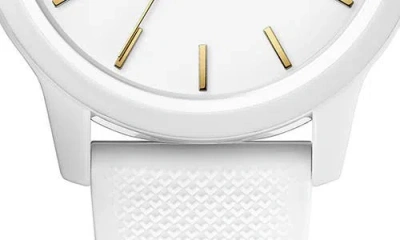 Lacoste Women's 12.12 White Rubber Strap Watch 36mm Women's Shoes