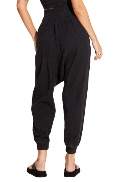 Vitamin A Nya Smocked Linen & Organic Cotton Cover-up Pants