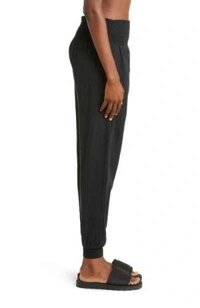 Vitamin A Nya Smocked Linen & Organic Cotton Cover-up Pants