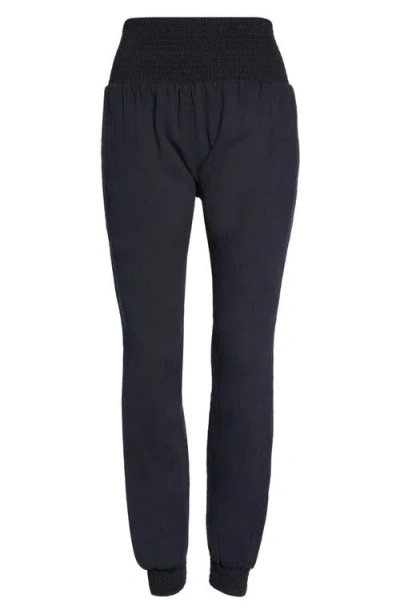 Vitamin A Nya Smocked Linen & Organic Cotton Cover-up Pants