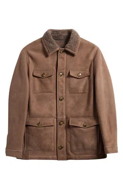 Canali Suede & Shearling Field Jacket
