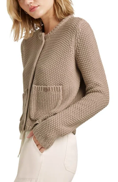 Splendid Andrea Patch Pocket Cropped Cardigan