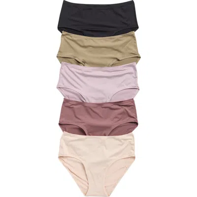 Nordstrom Rack Ultimate 5-pack Stretch Hipster Panties In Multi