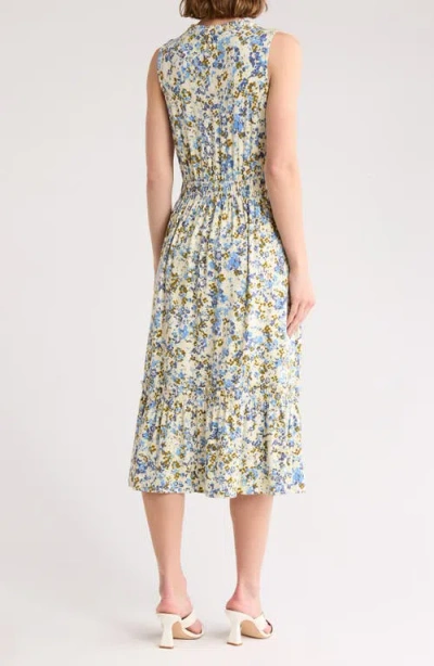 Melrose And Market Sleeveless Ruffle Neck Dress In Multi