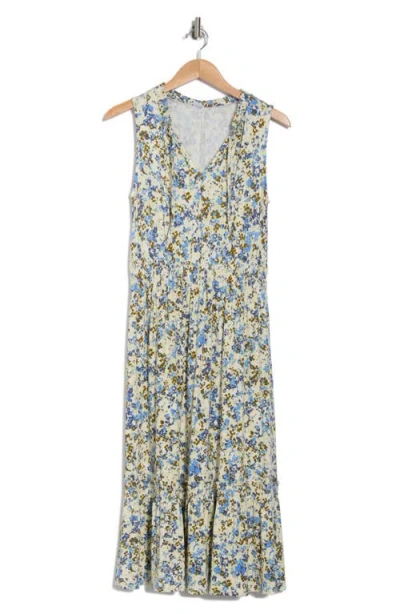 Melrose And Market Sleeveless Ruffle Neck Dress In Multi