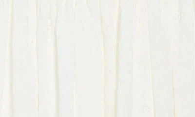 Lush Contrast Bow Eyelet Dress In White