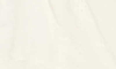 Lush Puff Sleeve Eyelet Top In White