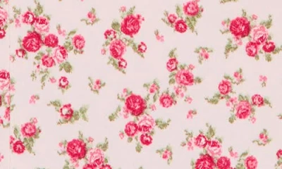 Lush Lace Trim Cap Sleeve Top In Pink