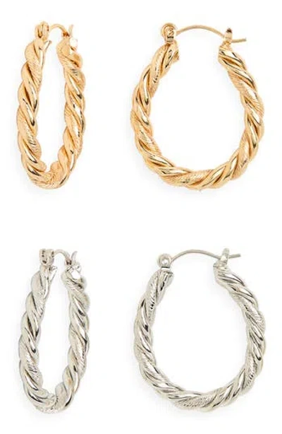Tasha 2-pack Twisted Hoop Earrings