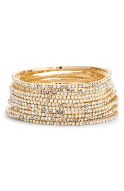 Tasha 12-pack Rhinestone Stretch Bracelets