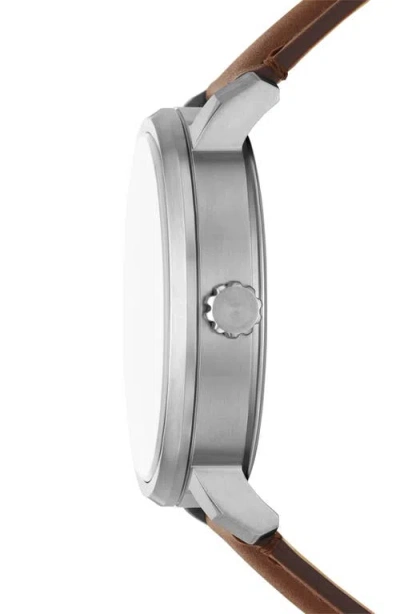 Fossil Rhett Leather Strap Multifunction Watch, 43mm