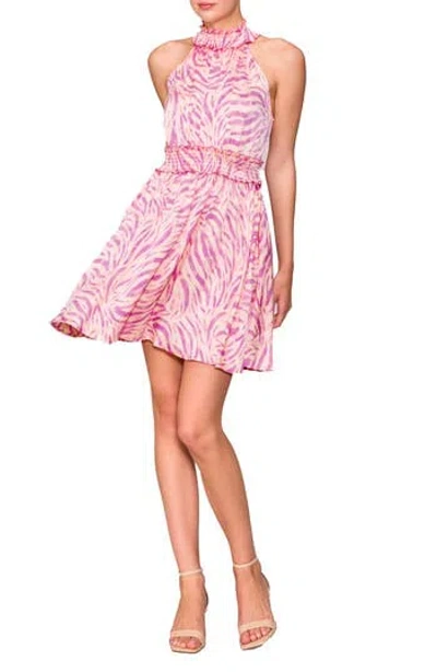 Melloday Halter Neck Smocked Minidress