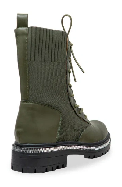 Chase & Chloe Chase And Chloe Zipper Trim Knit Boot