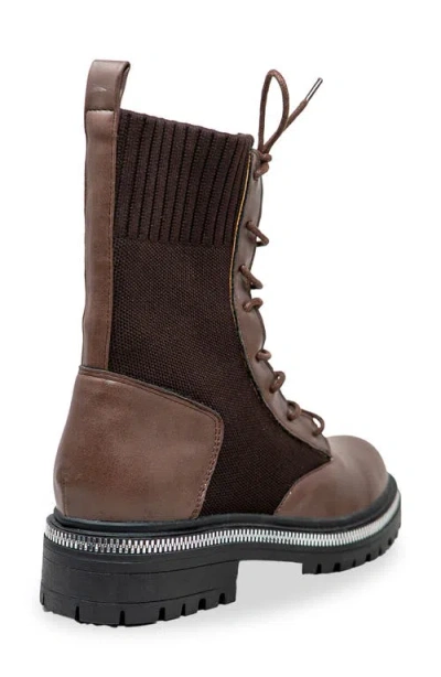 Chase & Chloe Chase And Chloe Zipper Trim Knit Boot