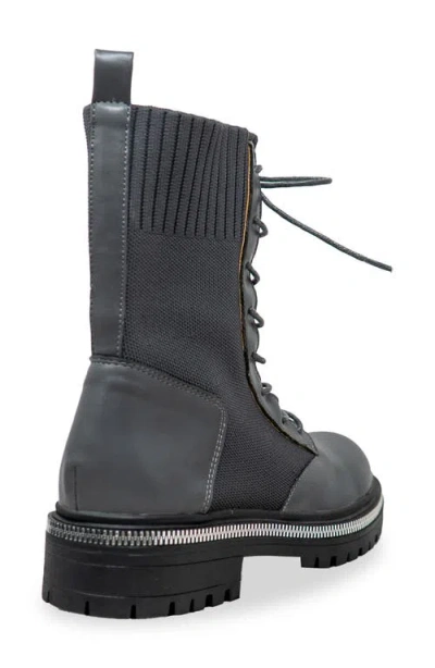 Chase & Chloe Chase And Chloe Zipper Trim Knit Boot