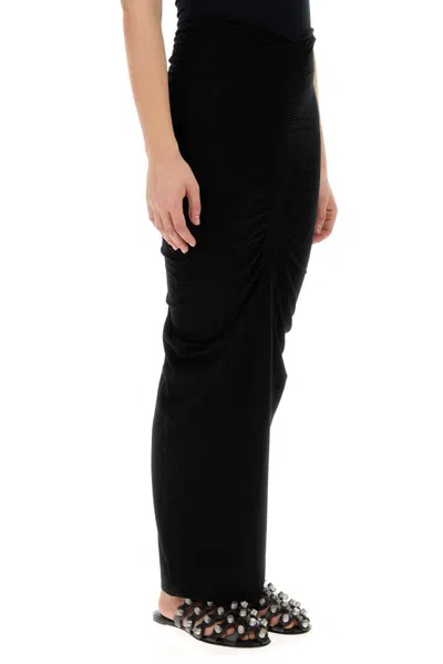 Alexander Wang Women Black Stretch Cupro Blend Skirt In Black
