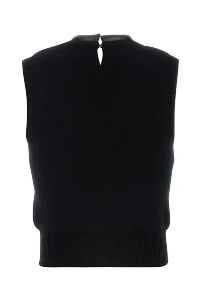 Alexander Wang Women Black Stretch Wool Blend Vest In Black