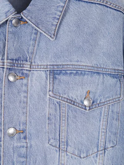 Alexander Wang Clip Trucker Jacket Clothing In Blue