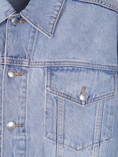 Alexander Wang Clip Trucker Jacket Clothing In Blue