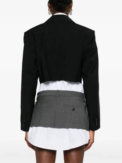 Alexander Wang Cropped Blazer With Chain Clothing In Black