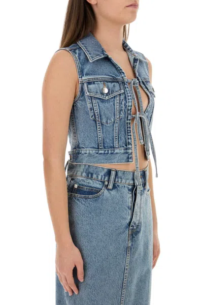 Alexander Wang Women Embellished Denim Vest