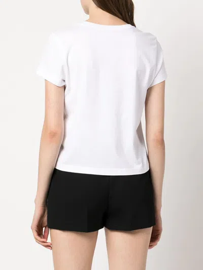 Alexander Wang Women Essential Jersey Shrunk Tee With Puff Logo And Bound Neck In White