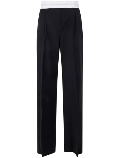 Alexander Wang High Waisted Pleated Pant With Logo Elastic Clothing