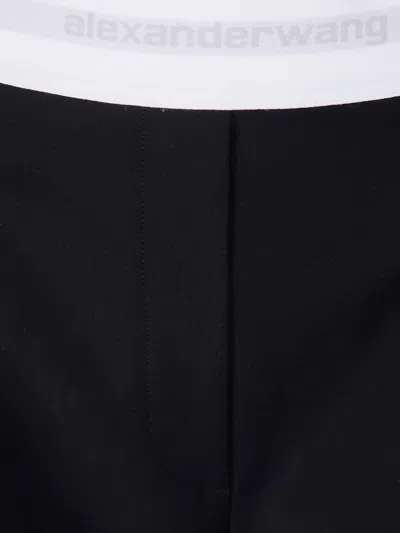 Alexander Wang High Waisted Pleated Pant With Logo Elastic Clothing