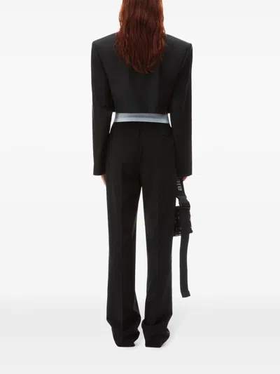Alexander Wang High Waisted Pleated Pant With Logo Elastic Clothing