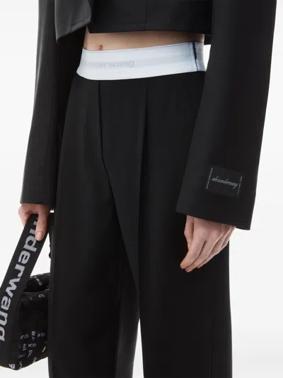 Alexander Wang High Waisted Pleated Pant With Logo Elastic Clothing