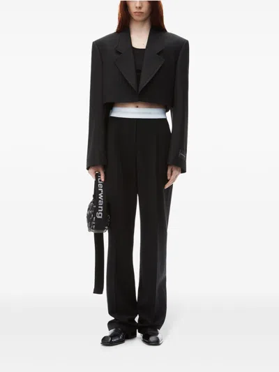 Alexander Wang High Waisted Pleated Pant With Logo Elastic Clothing