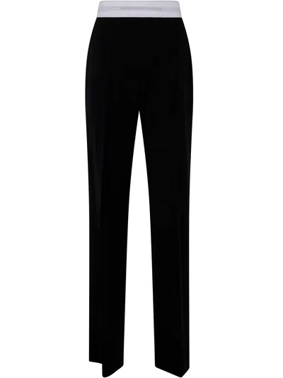 Alexander Wang High Waisted Pleated Pant With Logo Elastic Clothing