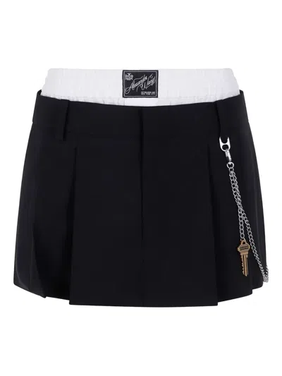 Alexander Wang Pre-styled Pleated Skort With Chain