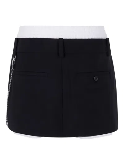 Alexander Wang Pre-styled Pleated Skort With Chain