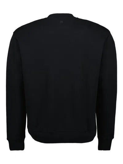 Ami Alexandre Mattiussi Ami De Coeur Logo-embroidered Pullover Sweatshirt In Black