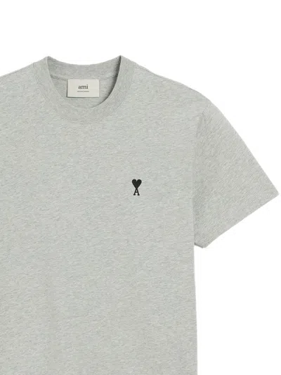 Ami Alexandre Mattiussi Ami Paris T-shirt Ami De Coeur Grey In Cotton Men In Gray