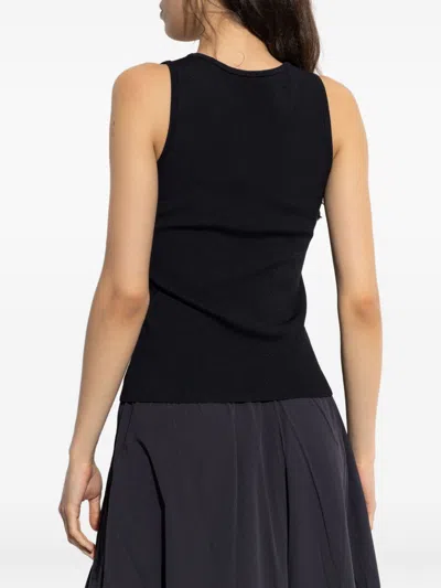 Balenciaga Women Logo Tank Top In Black