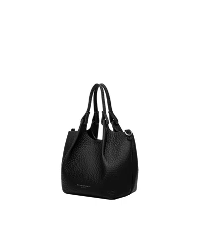 Gianni Chiarini Small Dua Textured Leather Shoulder Bag In Black