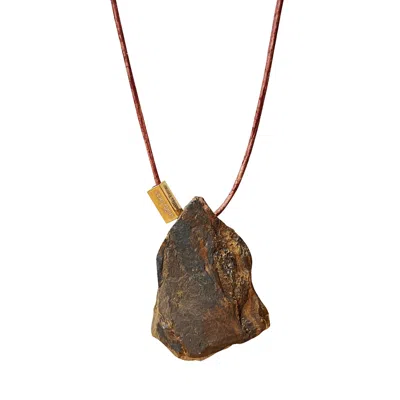 Smilla Brav Women's Gold / Brown Tigereye Necklace