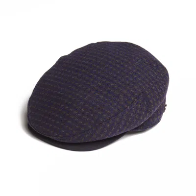 Dasmarca Hats Blue Tailor Navy Ukranian Tweed Wool Cap For Men