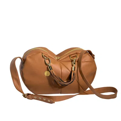 Milla Von Cosy Women's Brown / Gold Shoulder Bag Cosy With Versatile Straps Cognac