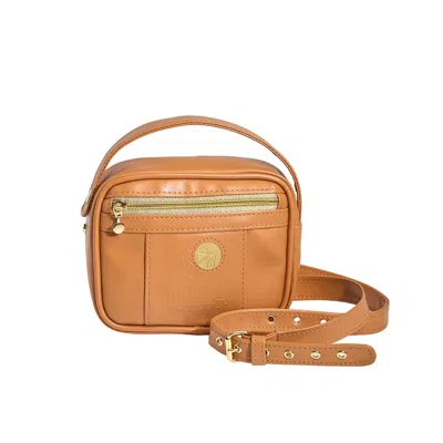 Milla Von Cosy Women's Brown / Gold Crossbody Bag Vibe Orange Brown
