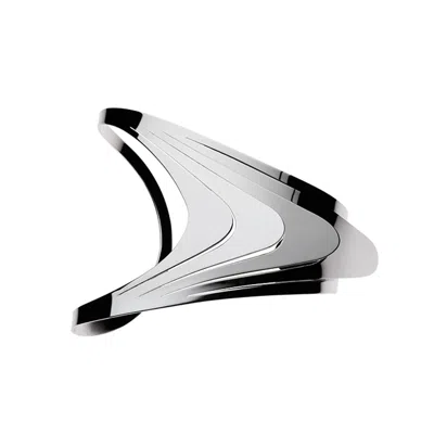 Hota Hota Jewellery Women's Silver Illusion Palm Cuff – High Polish – Left