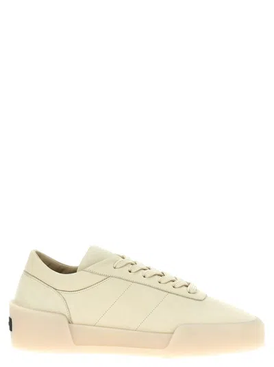 Fear Of God Man Sneakers Ivory Size 7 Leather In Metallic