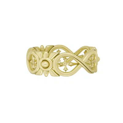 Bad Without Reason Women's Infinite Cross Ring - Solid Gold