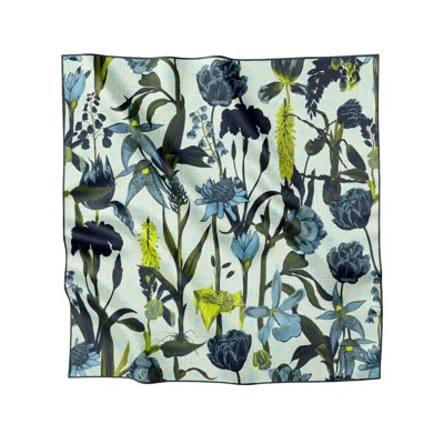 Artifact. Women's Blue / Green / Neutrals Eos Large Luxury Square Silk Scarf